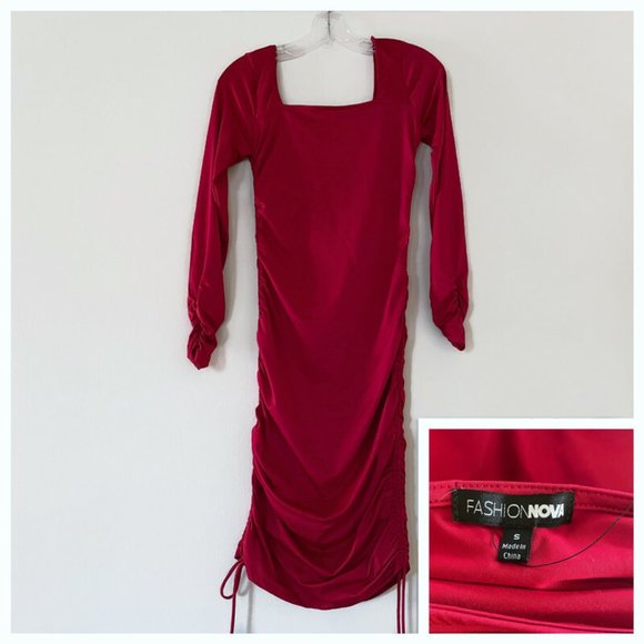 Scratched long sleeve dress - Picture 1 of 8